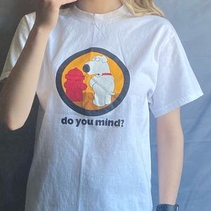 Fruit Of The Loom Heavy Cotton Rare Medium Family Guy 2003 White Graphic T-shirt